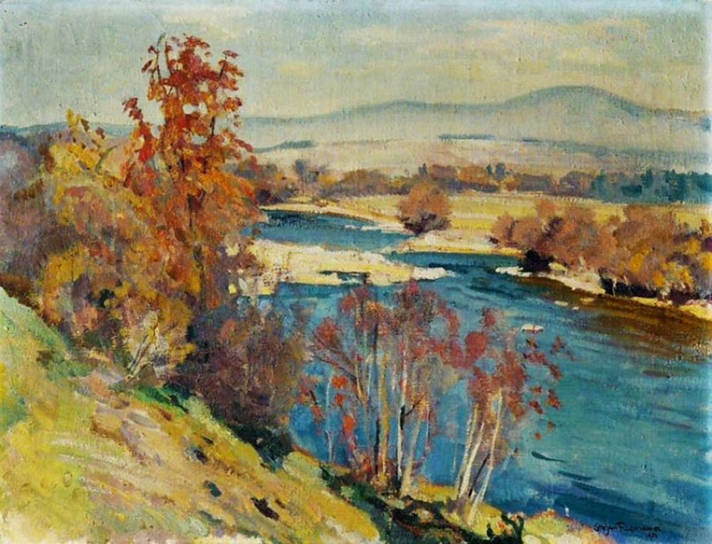 Stefan Filipkiewicz, Pejzaż jesienny, reproduction: D.S.